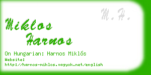miklos harnos business card